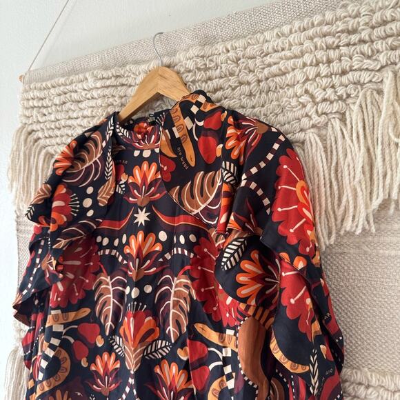 NWT: Farm Rio Nature Beauty Backless Midi Dress - Picture 2 of 12